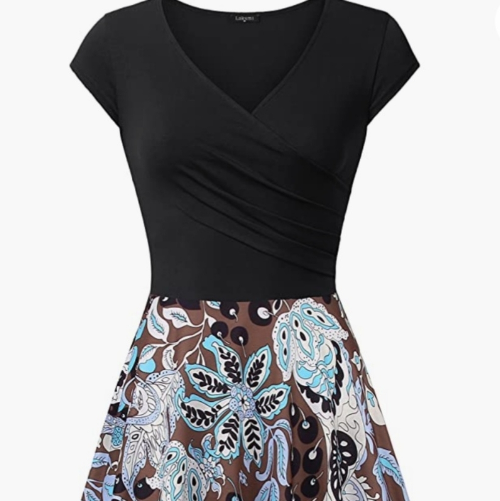 Laksmi retro Paisley jersey dress